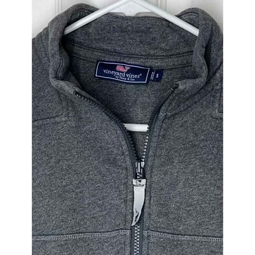 Vineyard Vines Shep & Ian 1/4 Zip Pullover Gray Fleece Sweater Men’s Size Small